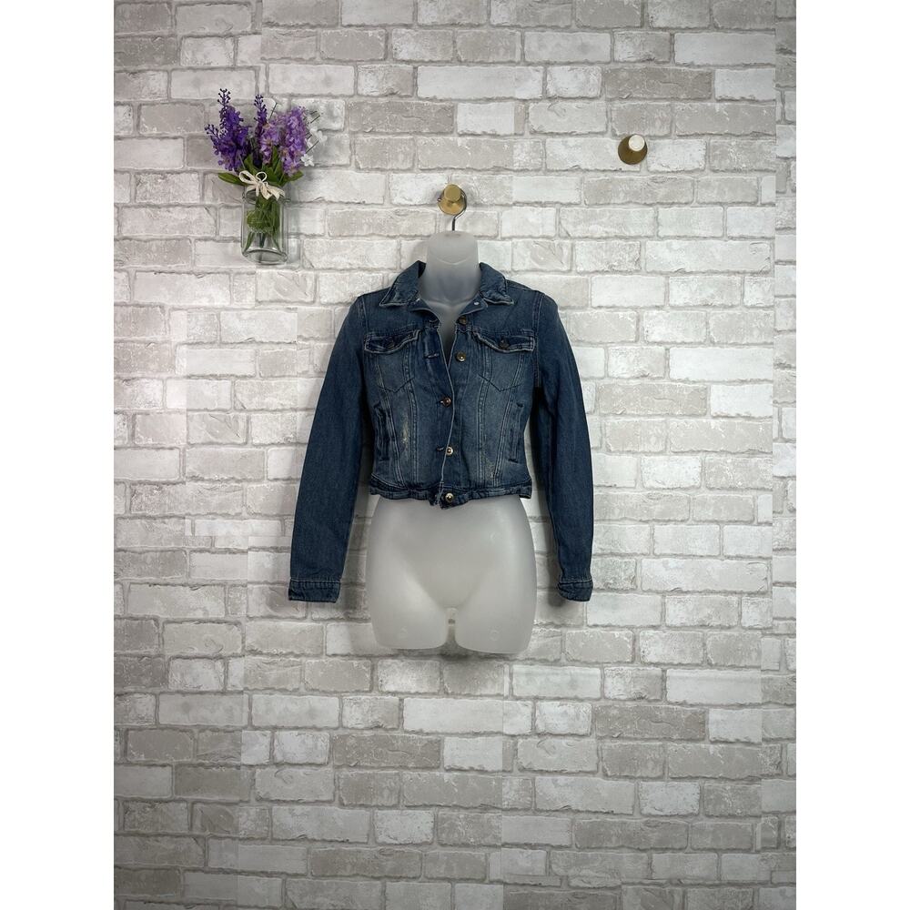 Suede Junior’s Cropped Denim Jacket